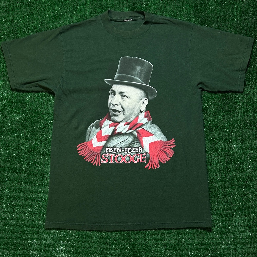 Vintage Three Stooges Eben-eezer Stooge Graphic‎ T-Shirt Green Large